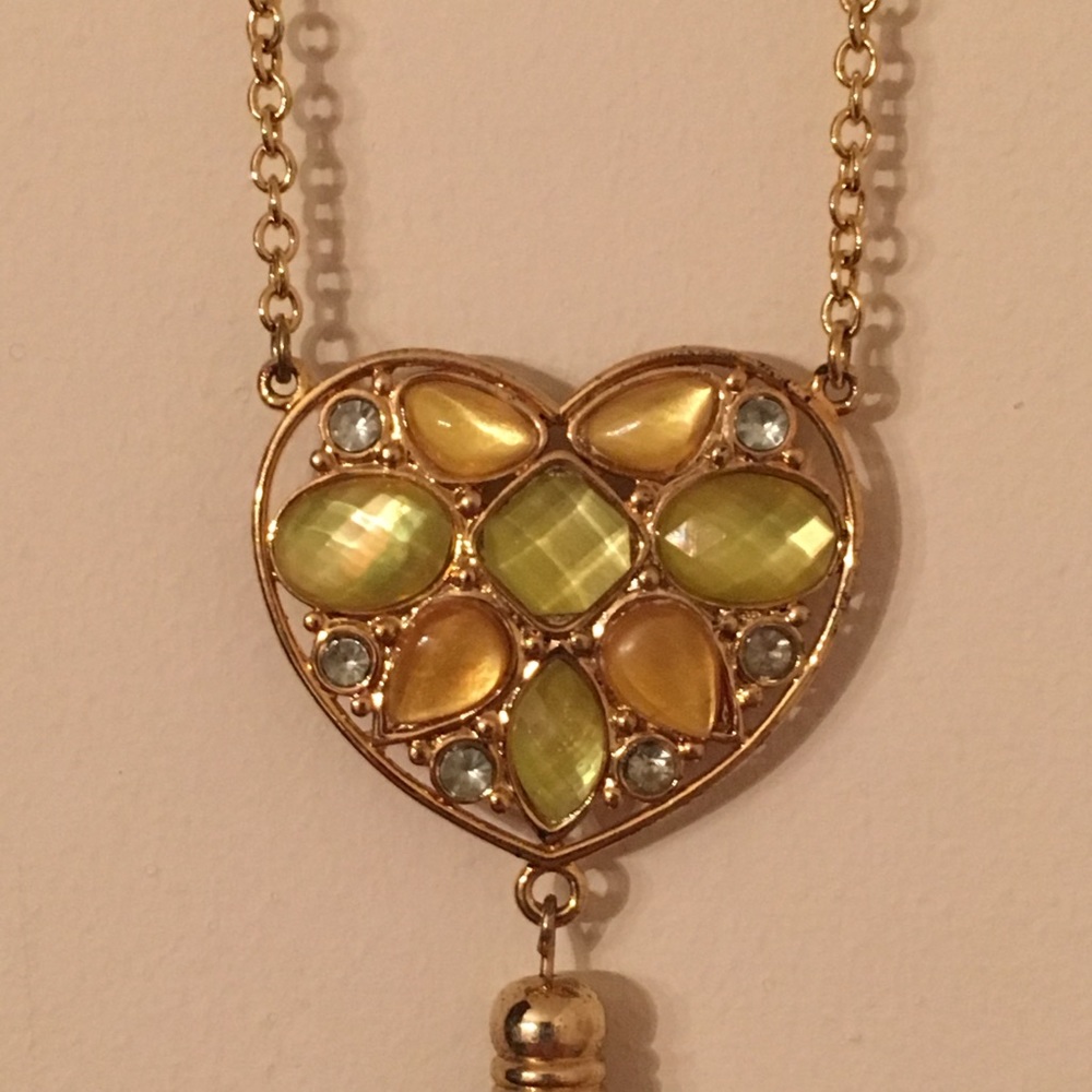 Heart Pendant Necklace & Matching Earrings